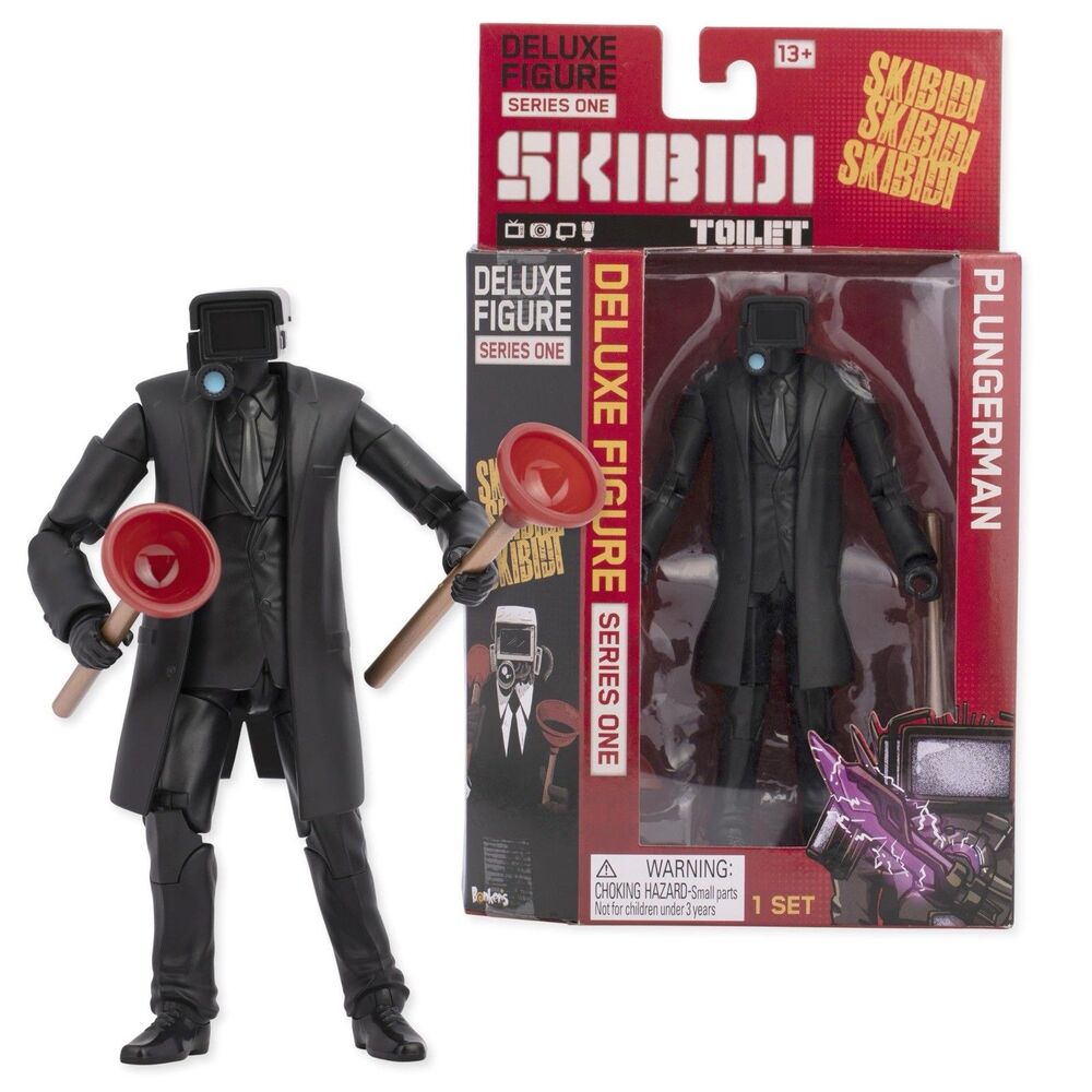 Skibidi Toilet Deluxe Plungerman 6” Figure – Official Licensed Collectible